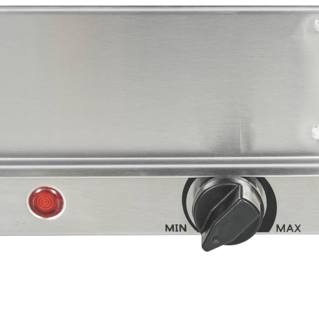 vidaXL Poslužavnik za bife od nehrđajućeg čelika 200 W 3 x 1,5 L