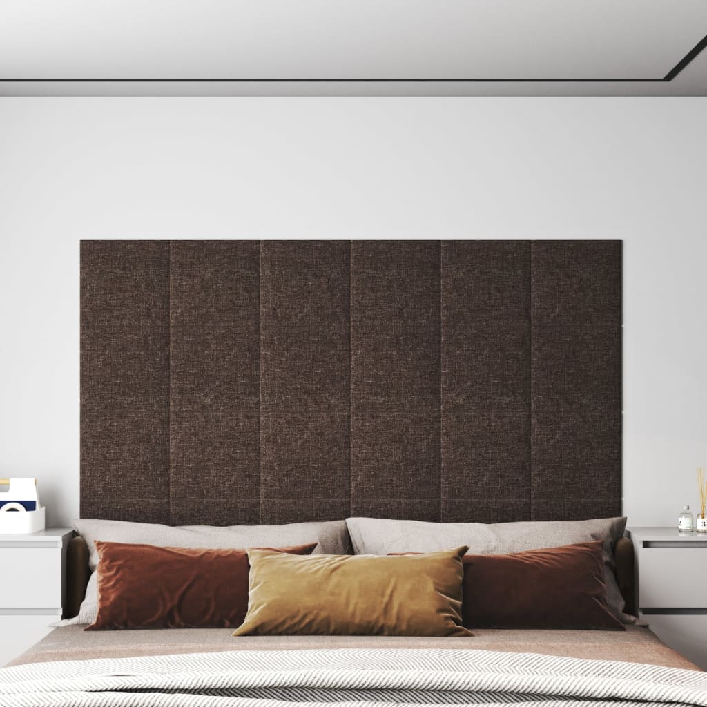 vidaXL Zidne ploče od tkanine 12 kom smeđesive 30 x 30 cm 1,08 m²
