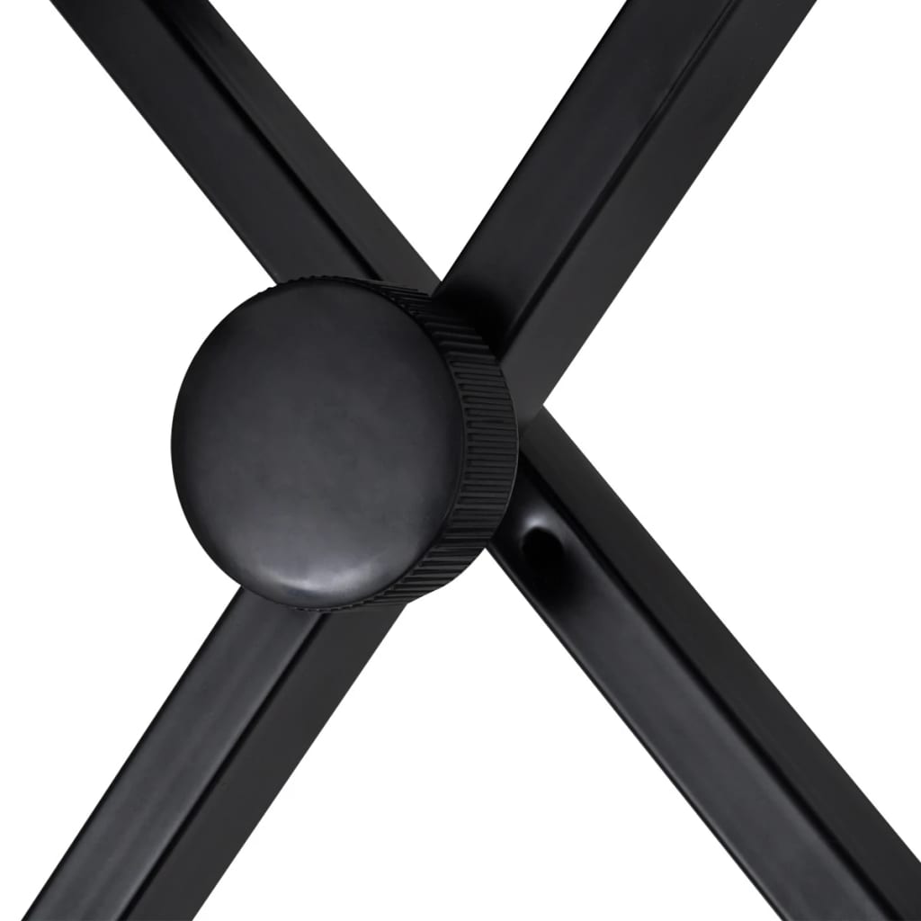 vidaXL Set stalka za klavijature s dvostrukim nosačem i stolcem crni