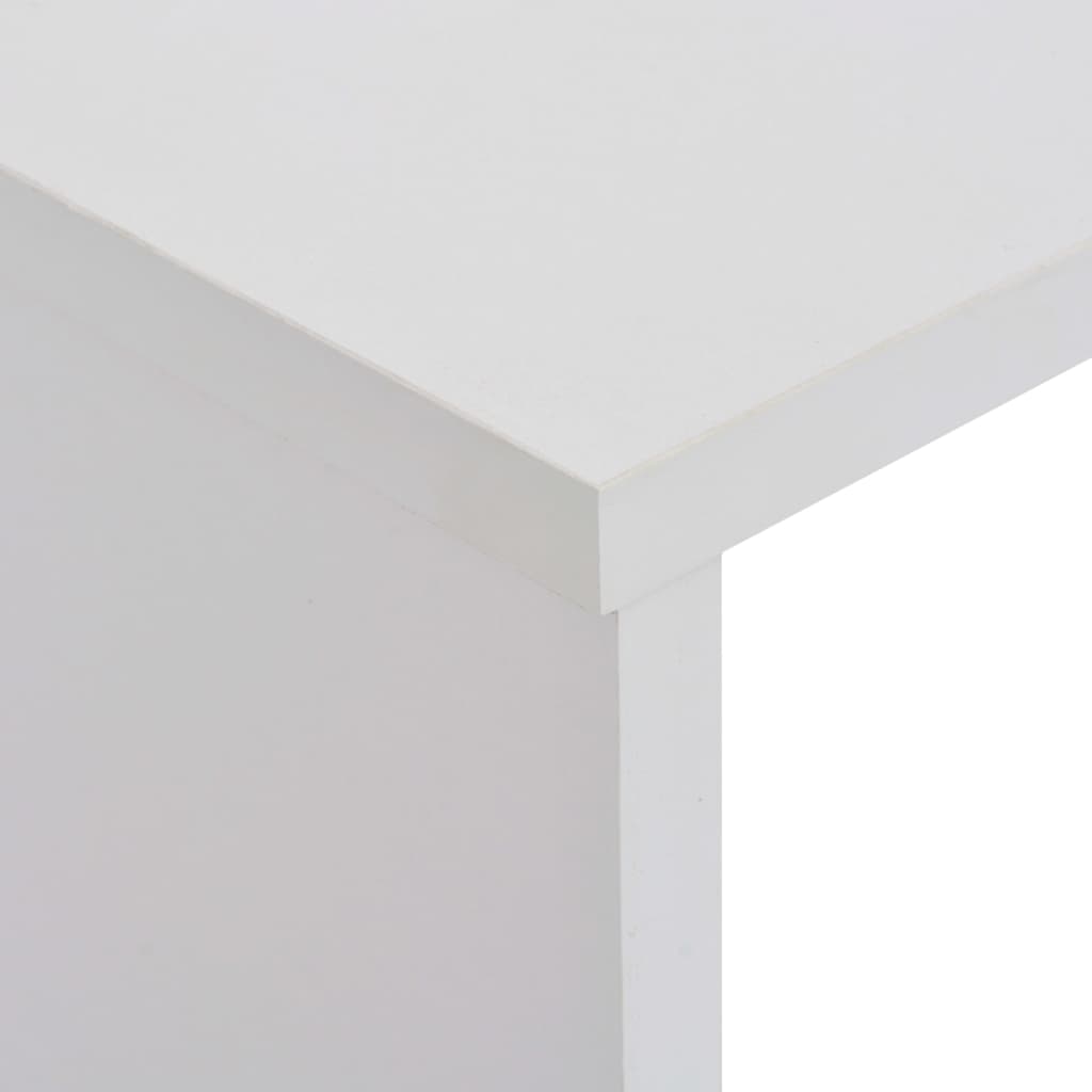 vidaXL Barski stol s 2 stolne ploče bijeli 130 x 40 x 120 cm