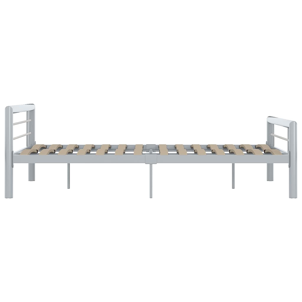 vidaXL Okvir za krevet sivo-bijeli metalni 140 x 200 cm