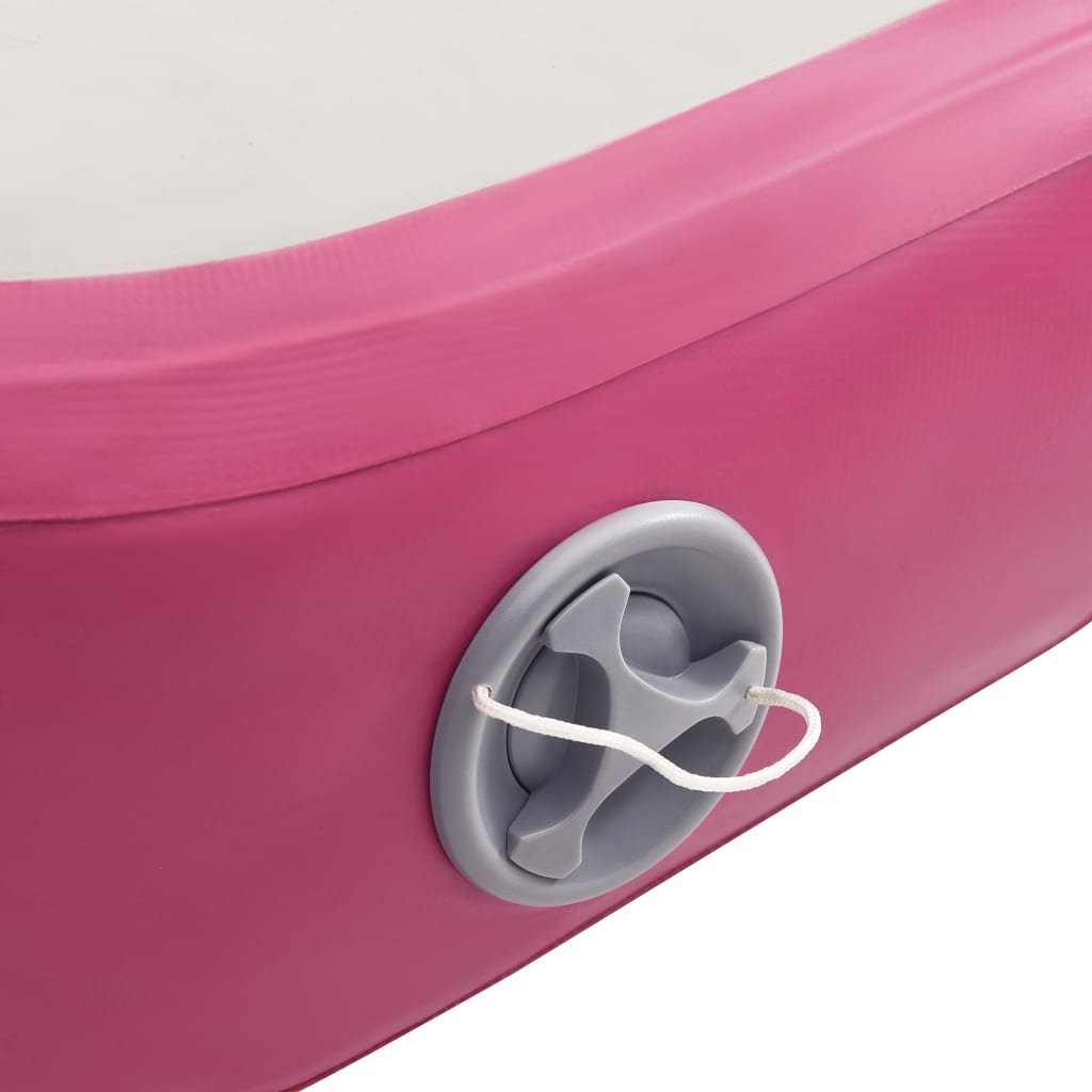 vidaXL Strunjača na napuhavanje s crpkom 200 x 200 x 15 cm PVC roza