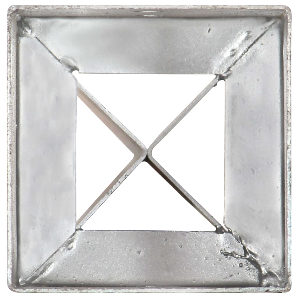 vidaXL Šiljci za tlo 12 kom srebrni 10 x 10 x 91 cm pocinčani čelik