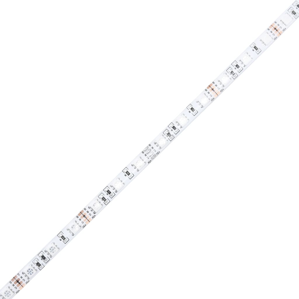 vidaXL Ormarić za uzglavlje s LED svjetlima bijeli 200x16,5x103,5 cm