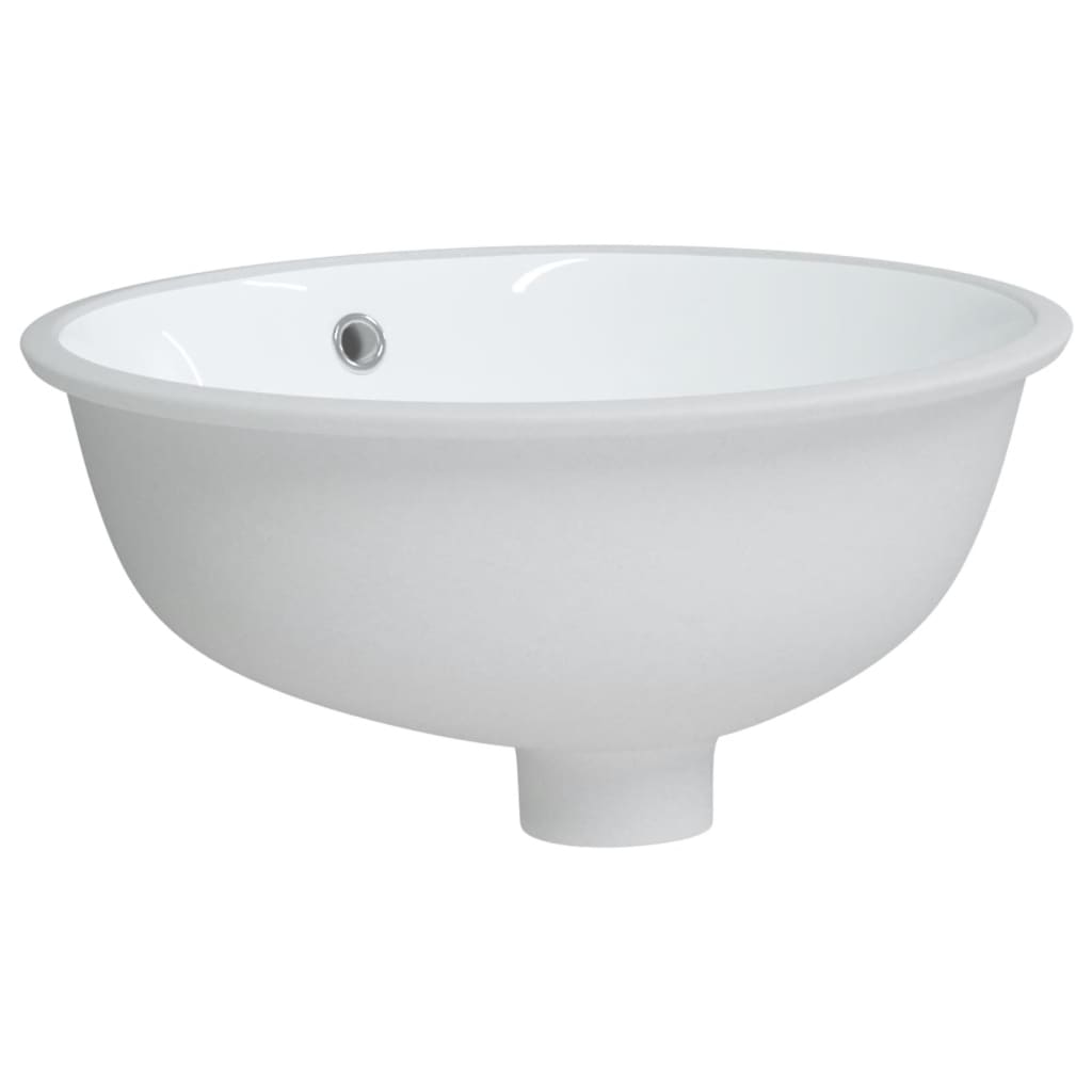 vidaXL Kupaonski umivaonik bijeli 37x31x17,5 cm ovalni keramički