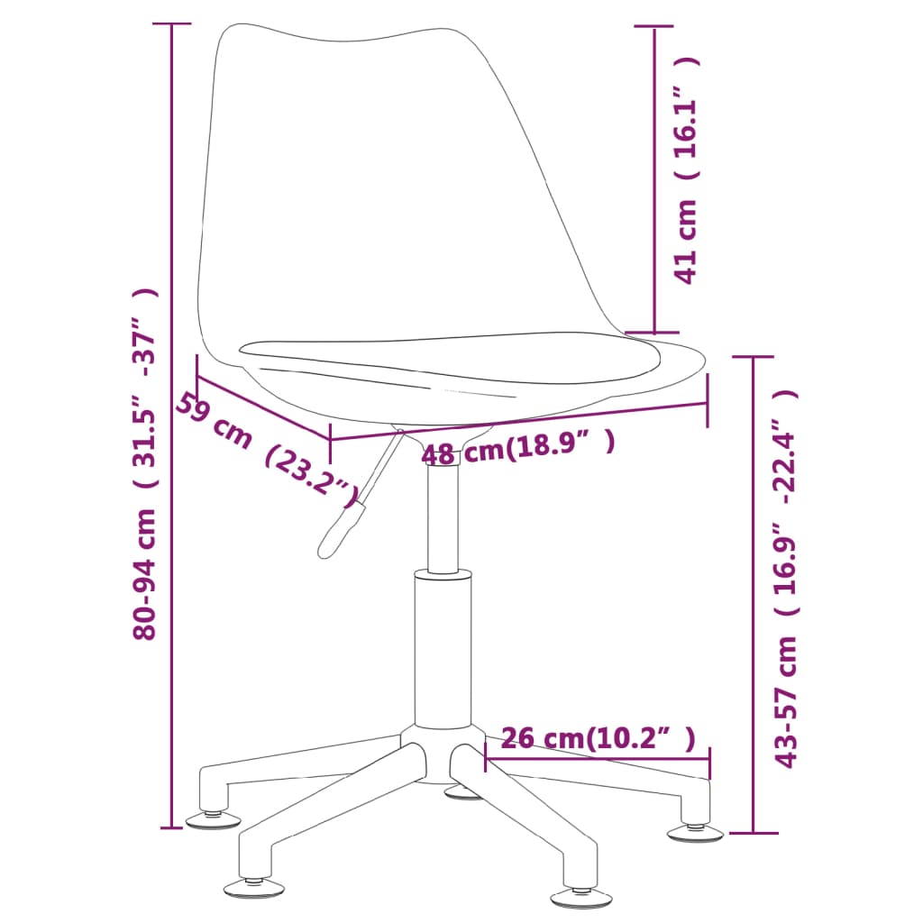 vidaXL Okretne blagovaonske stolice od tkanine 4 kom tamnosive