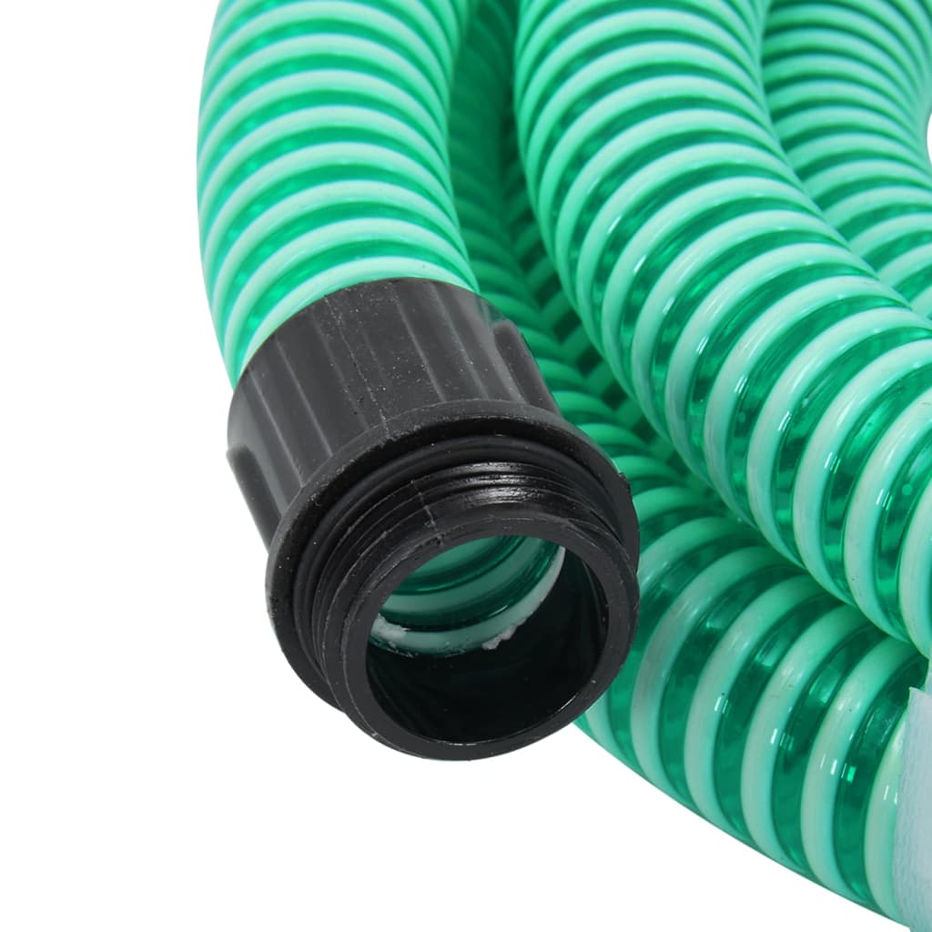 vidaXL Usisno crijevo s mjedenim priključcima zeleno 1,1 " 10 m PVC