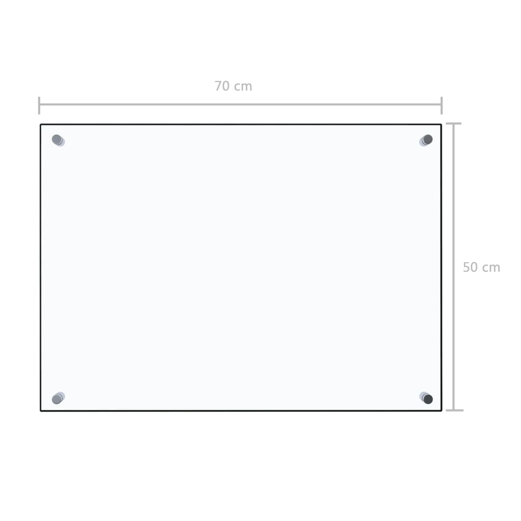 vidaXL Kuhinjska zaštita od prskanja prozirna 70x50 cm kaljeno staklo