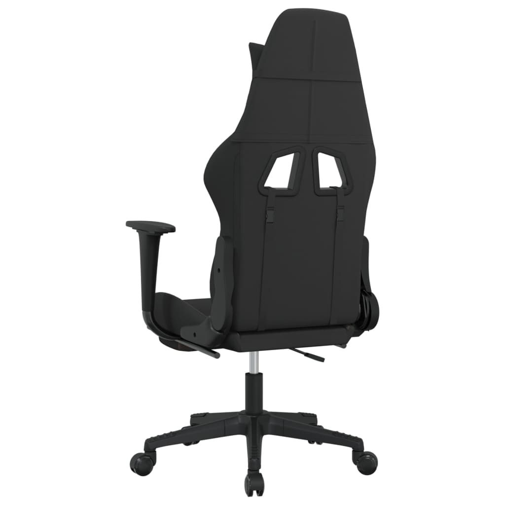 vidaXL Igraća stolica od tkanine s osloncem za noge crno-smeđesiva