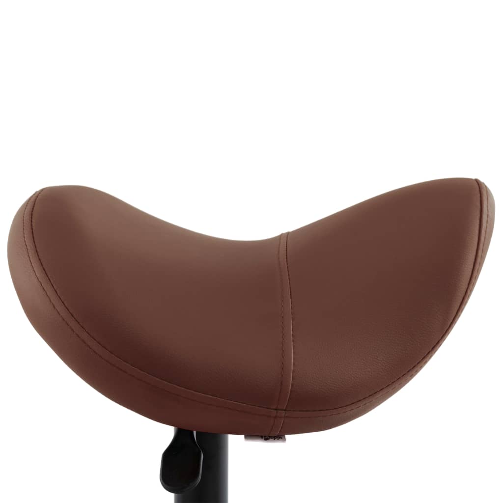 vidaXL Radni stolac od umjetne kože smeđi