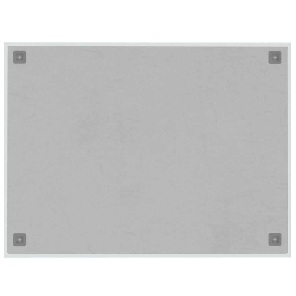 vidaXL Zidna magnetna ploča bijela 80 x 60  cm od kaljenog stakla