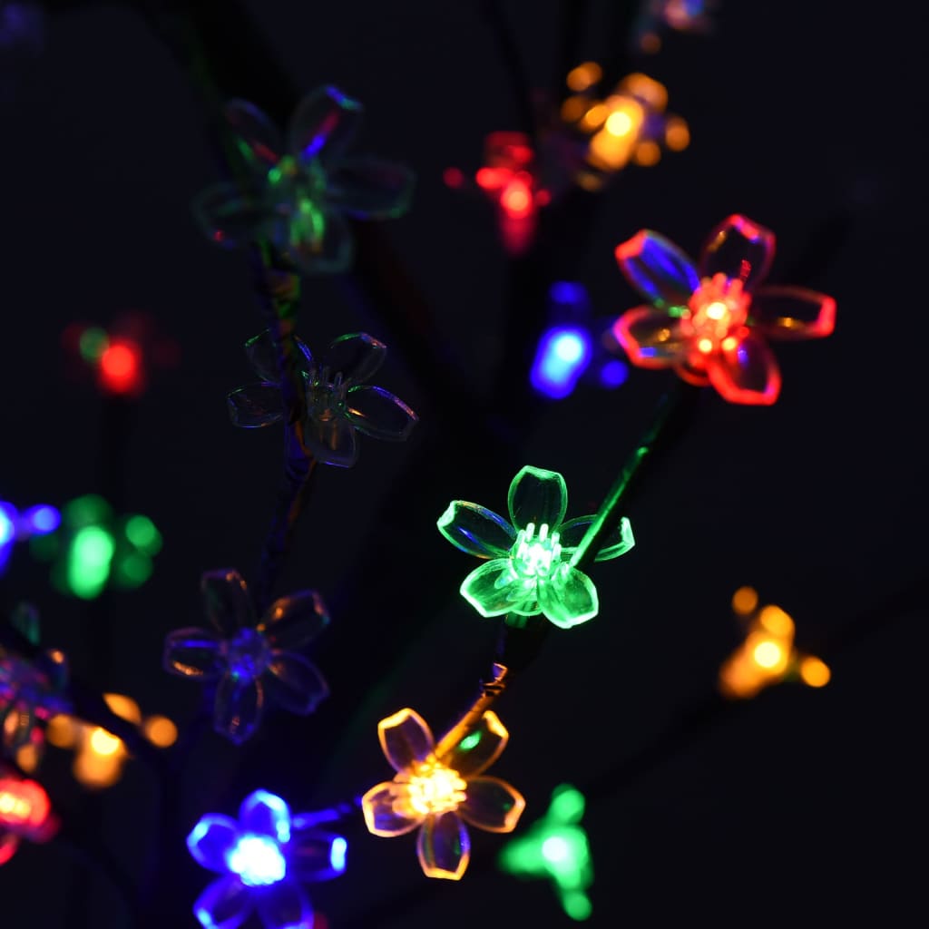 vidaXL Božićno drvce sa 128 LED šarenih žarulja cvijet trešnje 120 cm