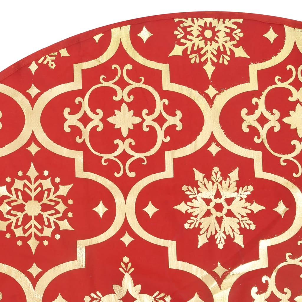 vidaXL Luksuzna podloga za božićno drvce s čarapom crvena 150 cm