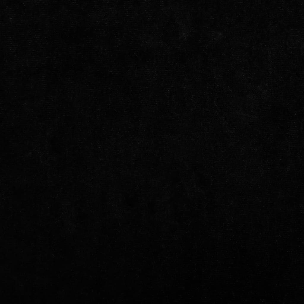 vidaXL Dječja fotelja s tabureom crna 100 x 50 x 30 cm baršunasta