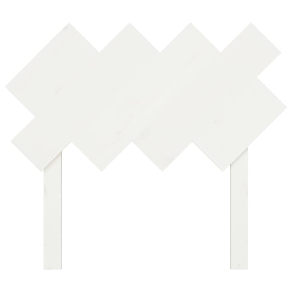 vidaXL Uzglavlje za krevet Bijela 92x3x81 cm od masivne borovine