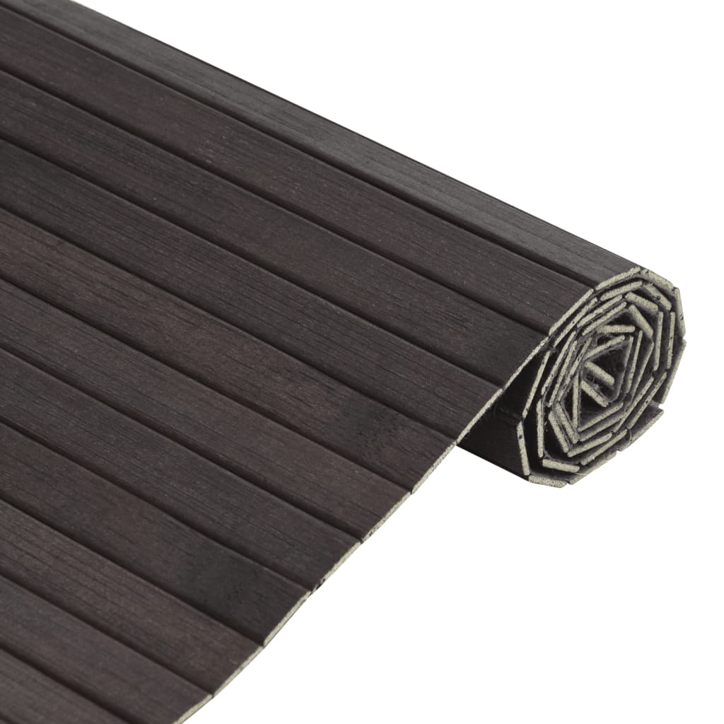 vidaXL Tepih pravokutni tamnosmeđi 100 x 500 cm od bambusa