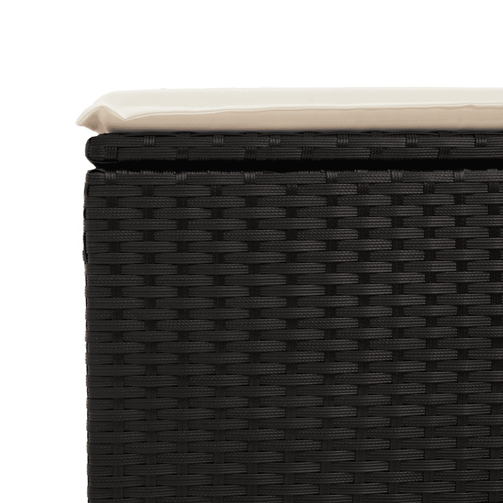 vidaXL 11-dijelni vrtni blagovaonski set s jastucima poliratan crni