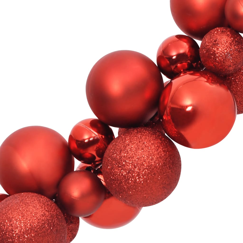 vidaXL Božićna girlanda od kuglica crvena 175 cm polistiren