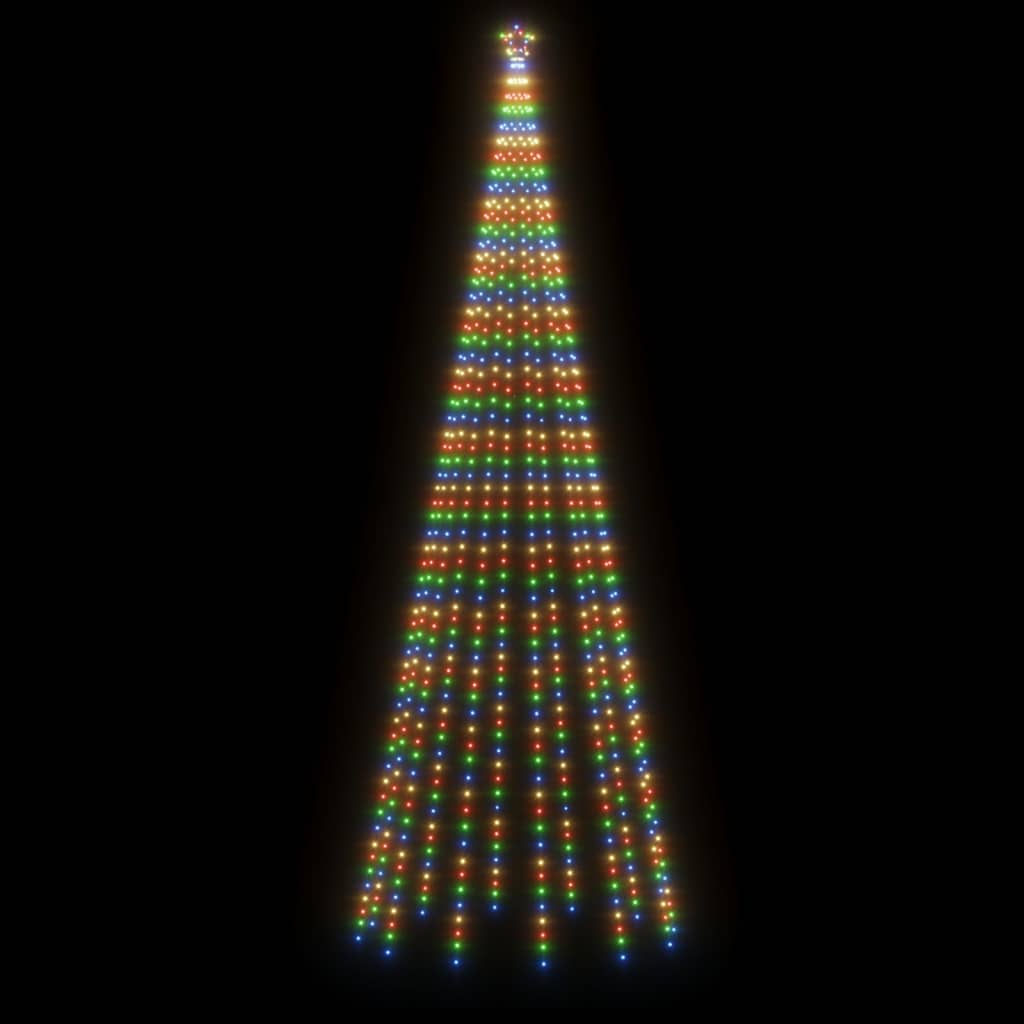 vidaXL Božićno drvce sa šiljkom i 732 LED žarulje šarene 500 cm