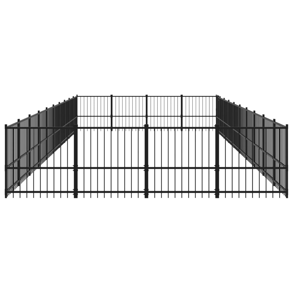 vidaXL Vanjski kavez za pse čelični 37,64 m²