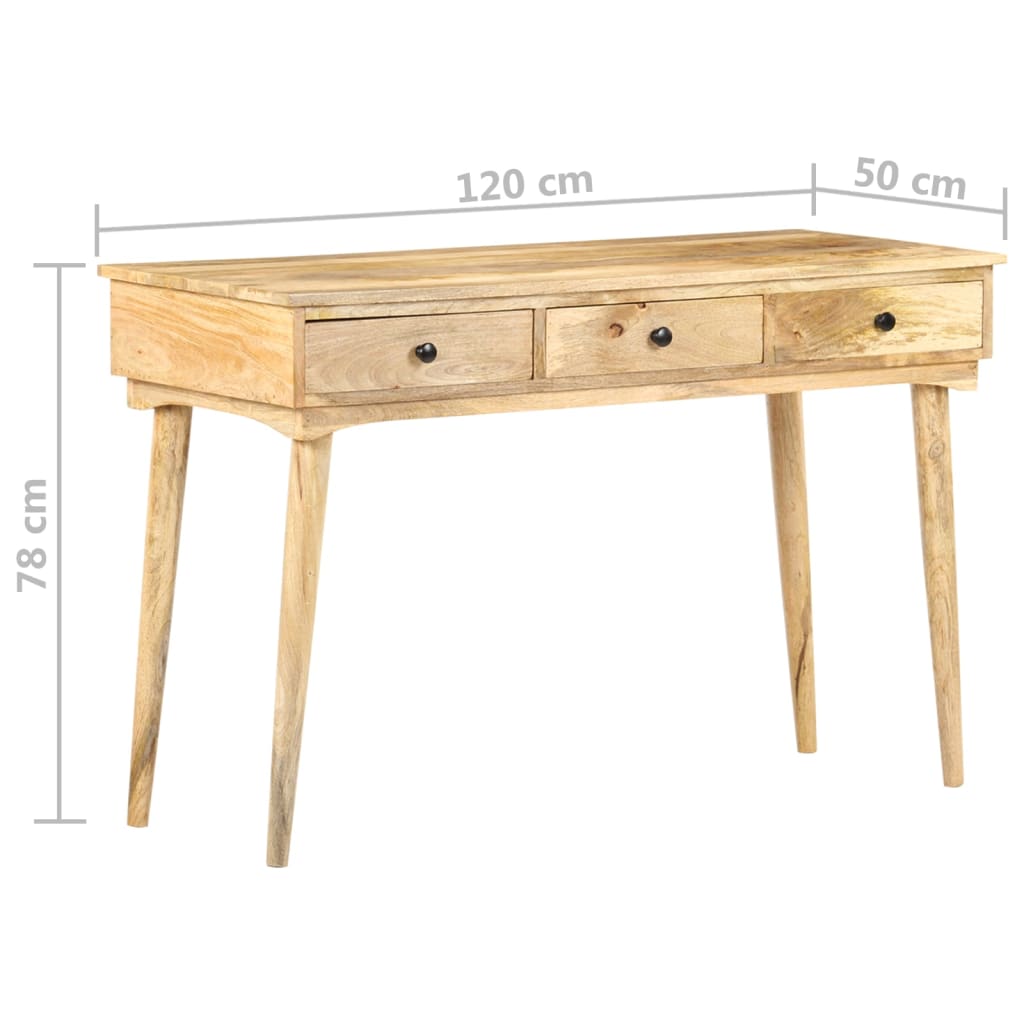 vidaXL Konzolni stol 120 x 50 x 78 cm od masivnog drva manga
