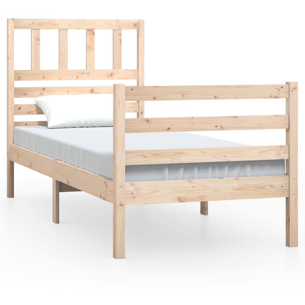 vidaXL Okvir za krevet od masivnog drva 100 x 200 cm