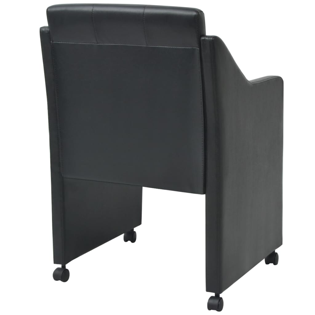 vidaXL Blagovaonske stolice od umjetne kože 6 kom crne