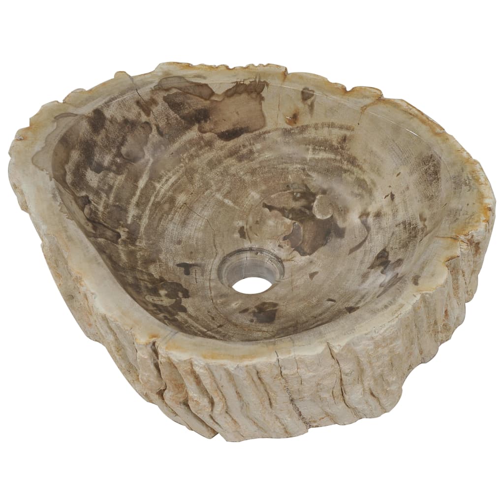vidaXL Umivaonik od fosilnog kamena 45 x 35 x 15 cm krem