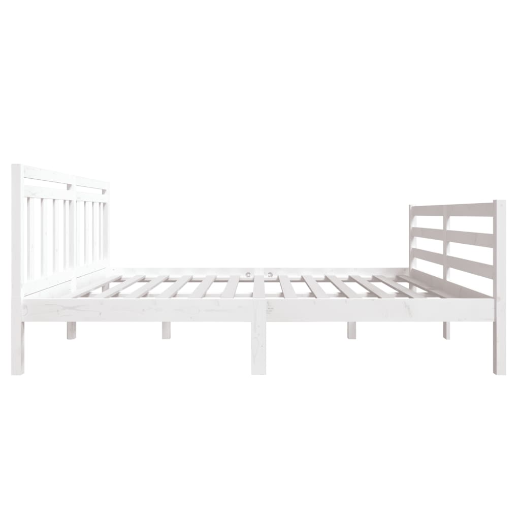 vidaXL Okvir za krevet bijela 120 x 190 cm mali bračni drveni