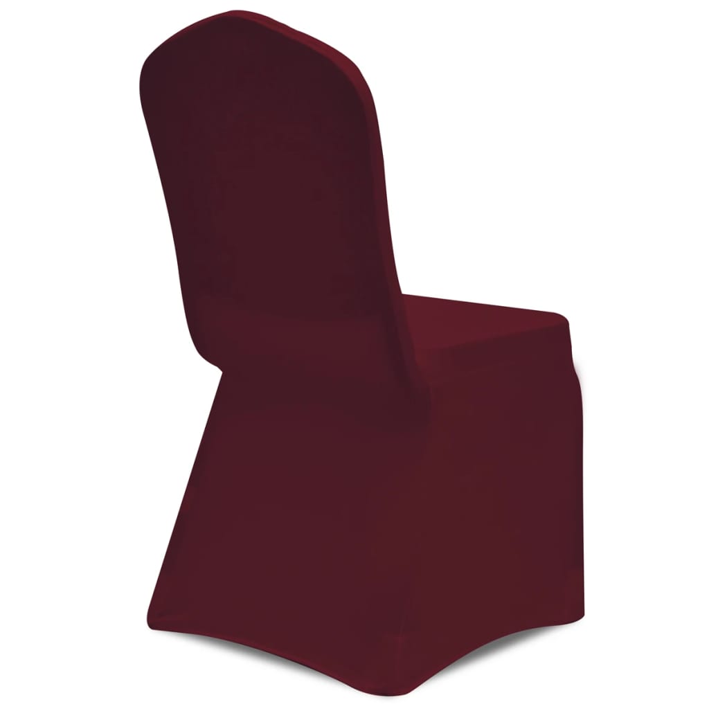 vidaXL Rastezljive navlake za stolice 100 kom bordo