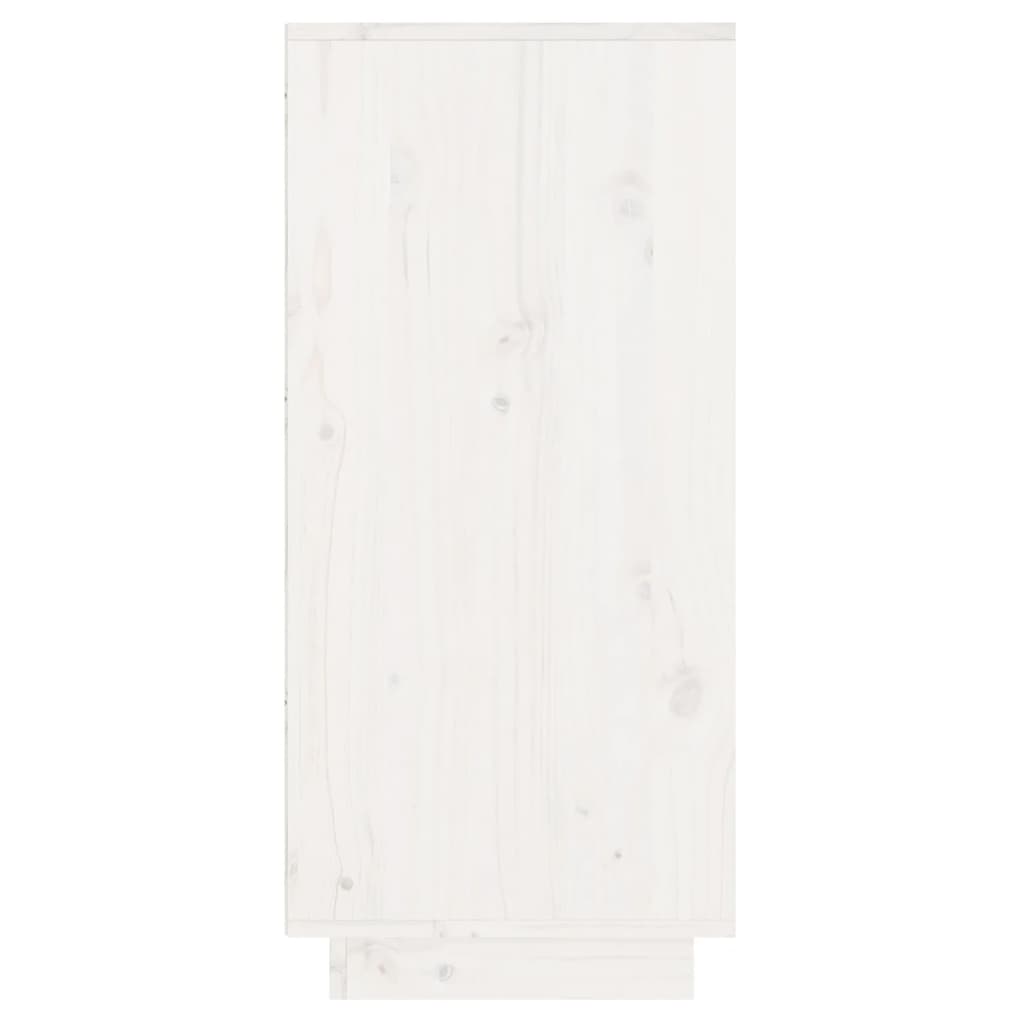 vidaXL Konzolni ormarić bijeli 60 x 34 x 75 cm od masivne borovine
