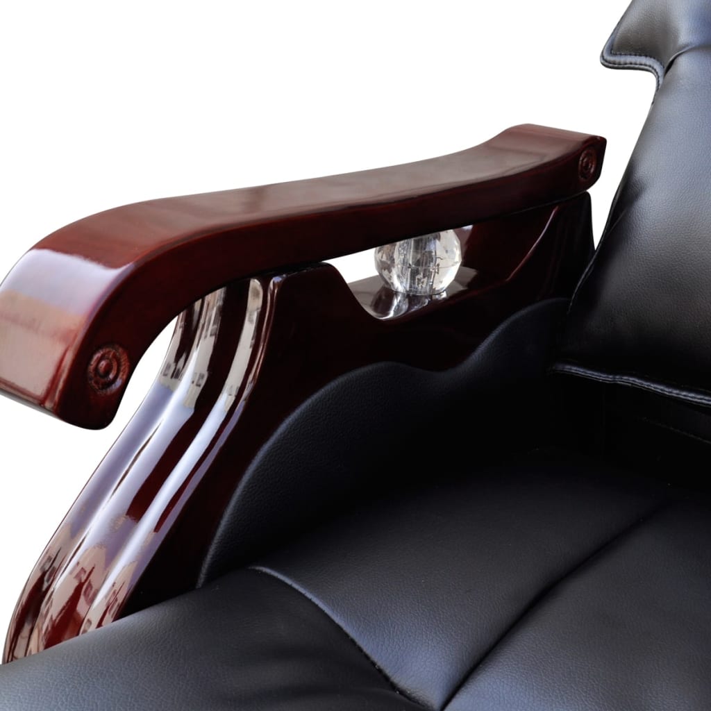 vidaXL Masažna stolica od umjetne kože crna