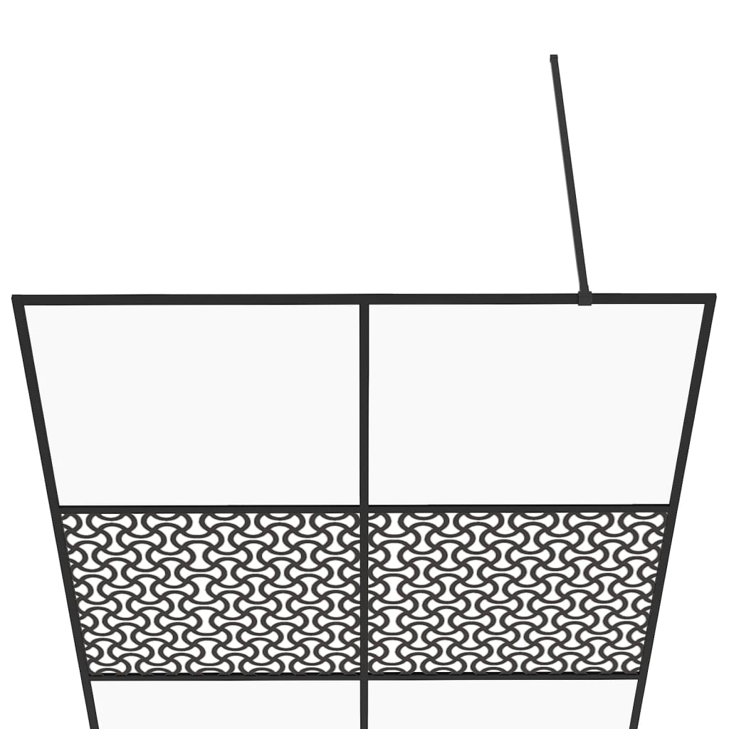 vidaXL Pregrada za tuširanje s prozirnim staklom ESG 140 x 195 cm crna