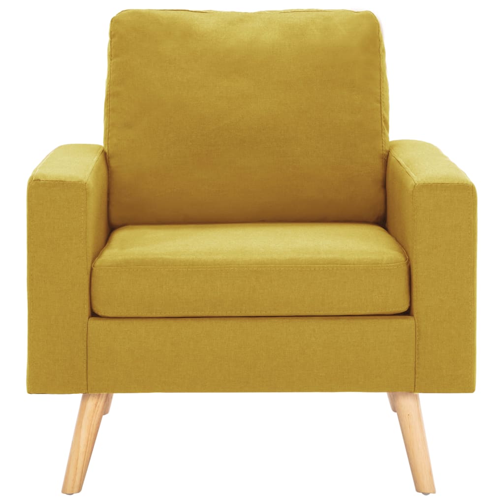 vidaXL 3-dijelni set sofa od tkanine žuti