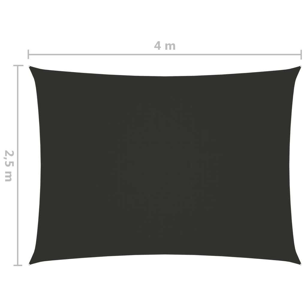 vidaXL Jedro protiv sunca od tkanine pravokutno 2,5 x 4 m antracit