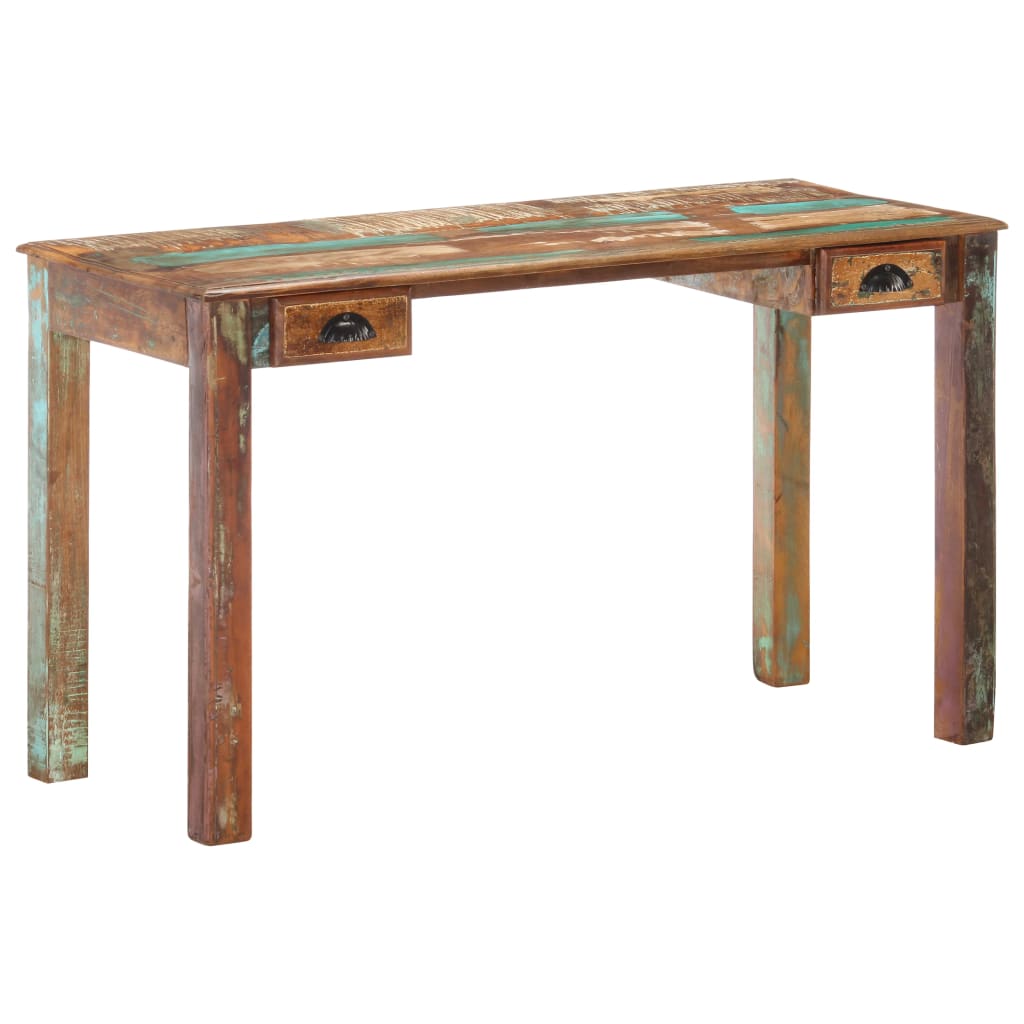 vidaXL Radni stol 130 x 55 x 76 cm od masivnog obnovljenog drva