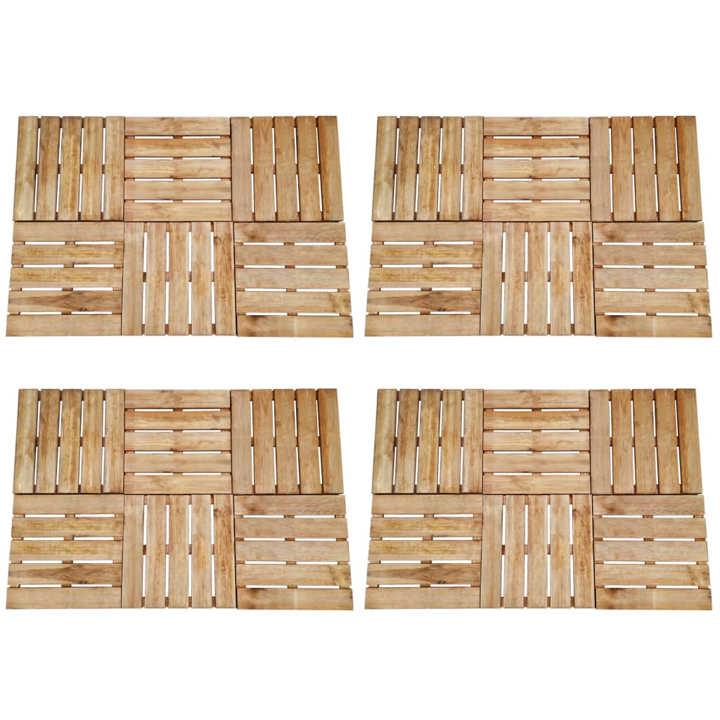 vidaXL Podne pločice 24 kom 50 x 50 cm drvene smeđe