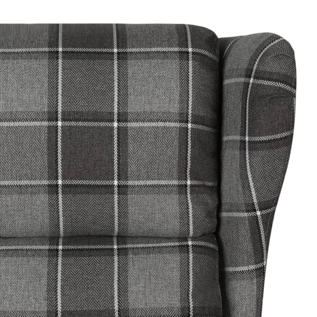 vidaXL Masažna fotelja na podizanje od tkanine siva