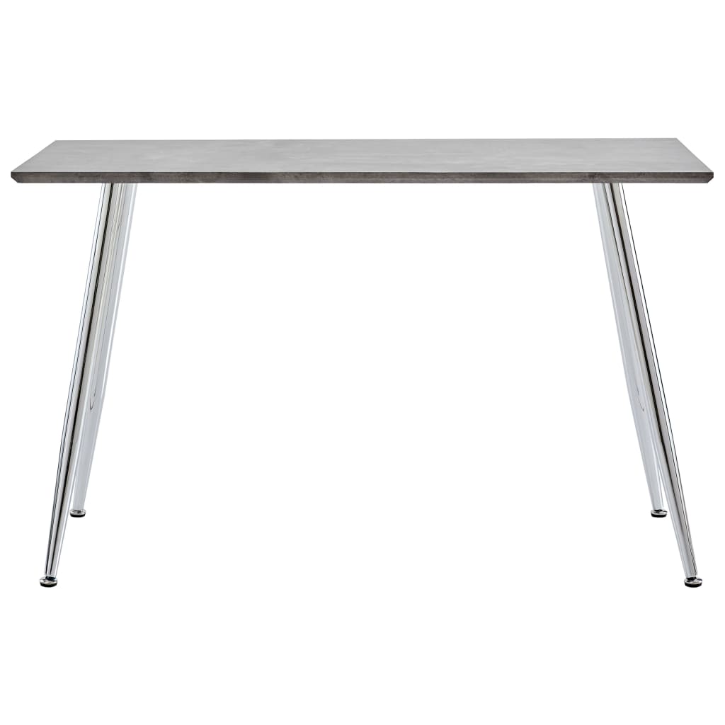vidaXL Blagovaonski stol boja betona i srebrna 120 x 60 x 74 cm MDF
