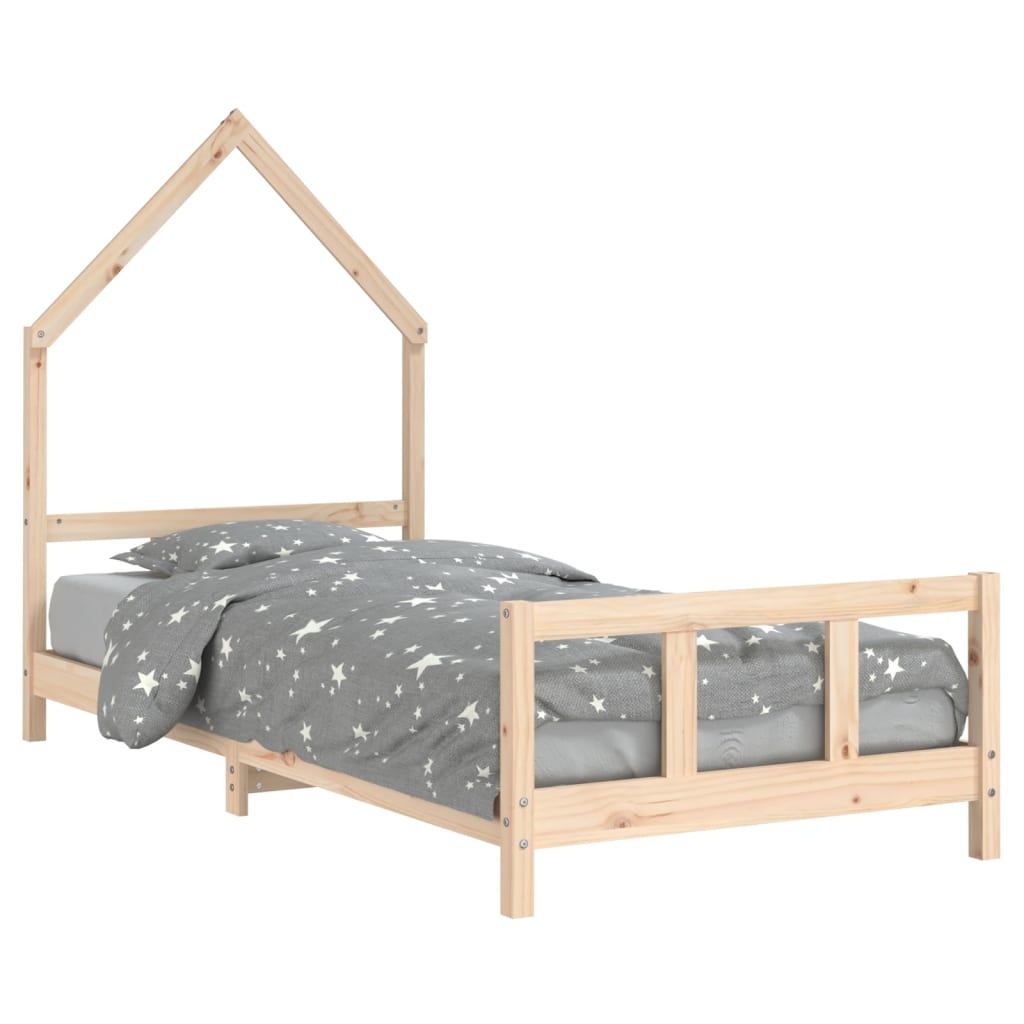 vidaXL Okvir za dječji krevet 90 x 190 cm od masivne borovine