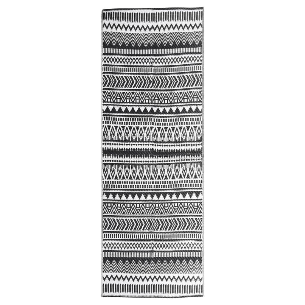 vidaXL Vanjski tepih crni 80 x 250 cm PP