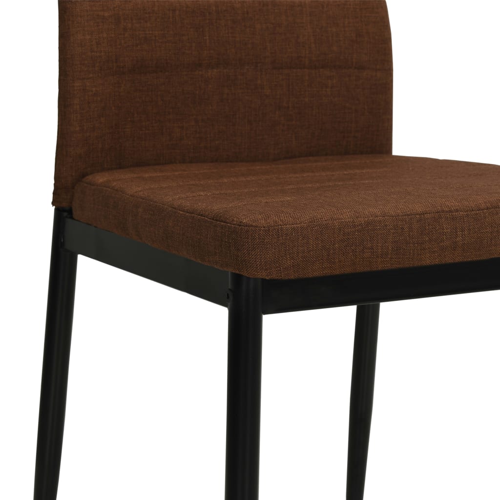 vidaXL Blagovaonske stolice od tkanine 4 kom smeđe