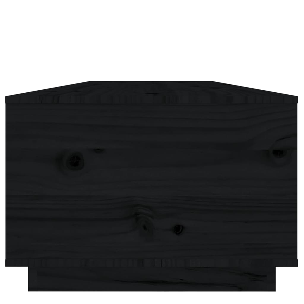 vidaXL Stolić za kavu crni 100 x 50 x 35 cm od masivne borovine