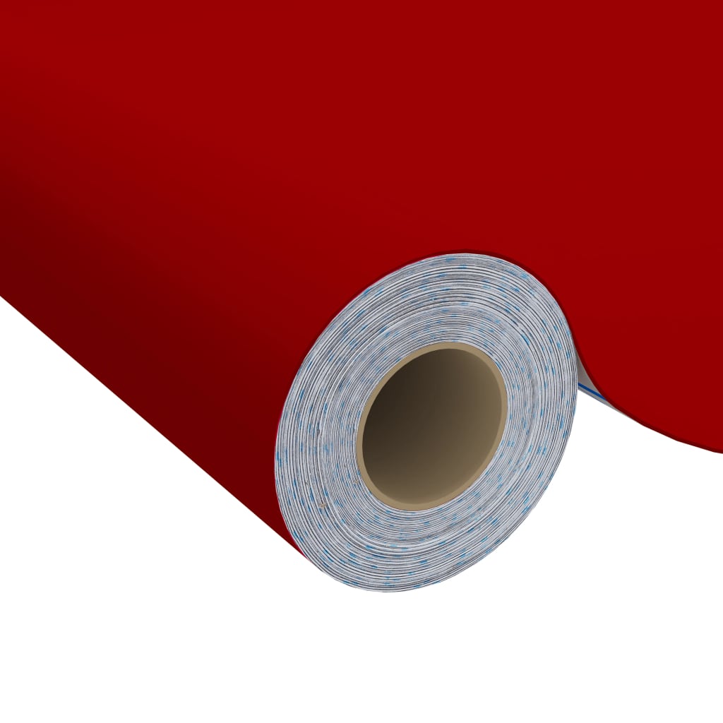 vidaXL Samoljepljiva folija za namještaj crvena 500 x 90 cm PVC