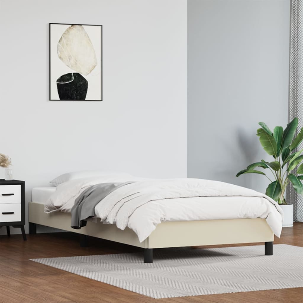vidaXL Okvir za krevet krem 80 x 200 cm od umjetne kože