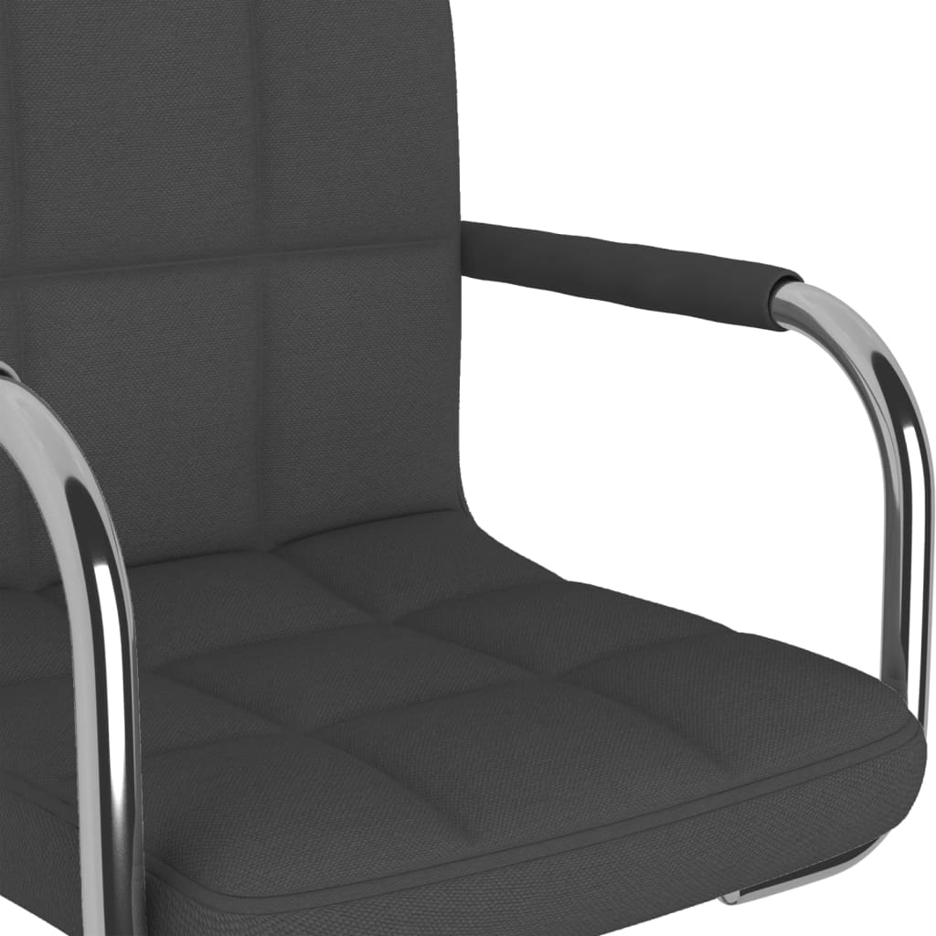 vidaXL Okretne blagovaonske stolice od tkanine 2 kom tamnosive