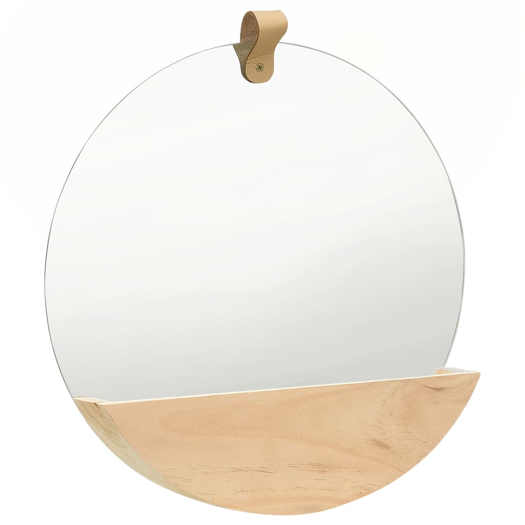 vidaXL Zidno ogledalo od masivne borovine 35 cm