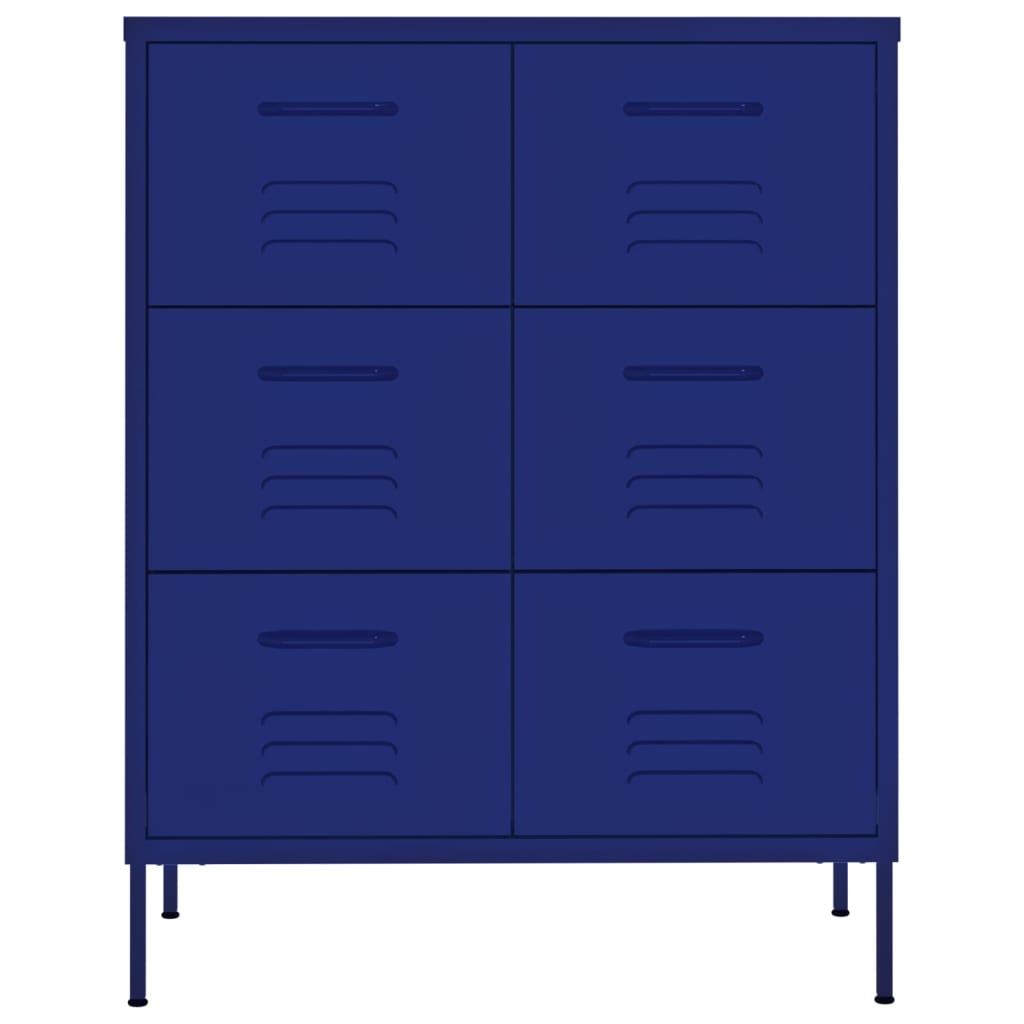 vidaXL Ormarić s ladicama modri 80 x 35 x 101,5 cm čelični