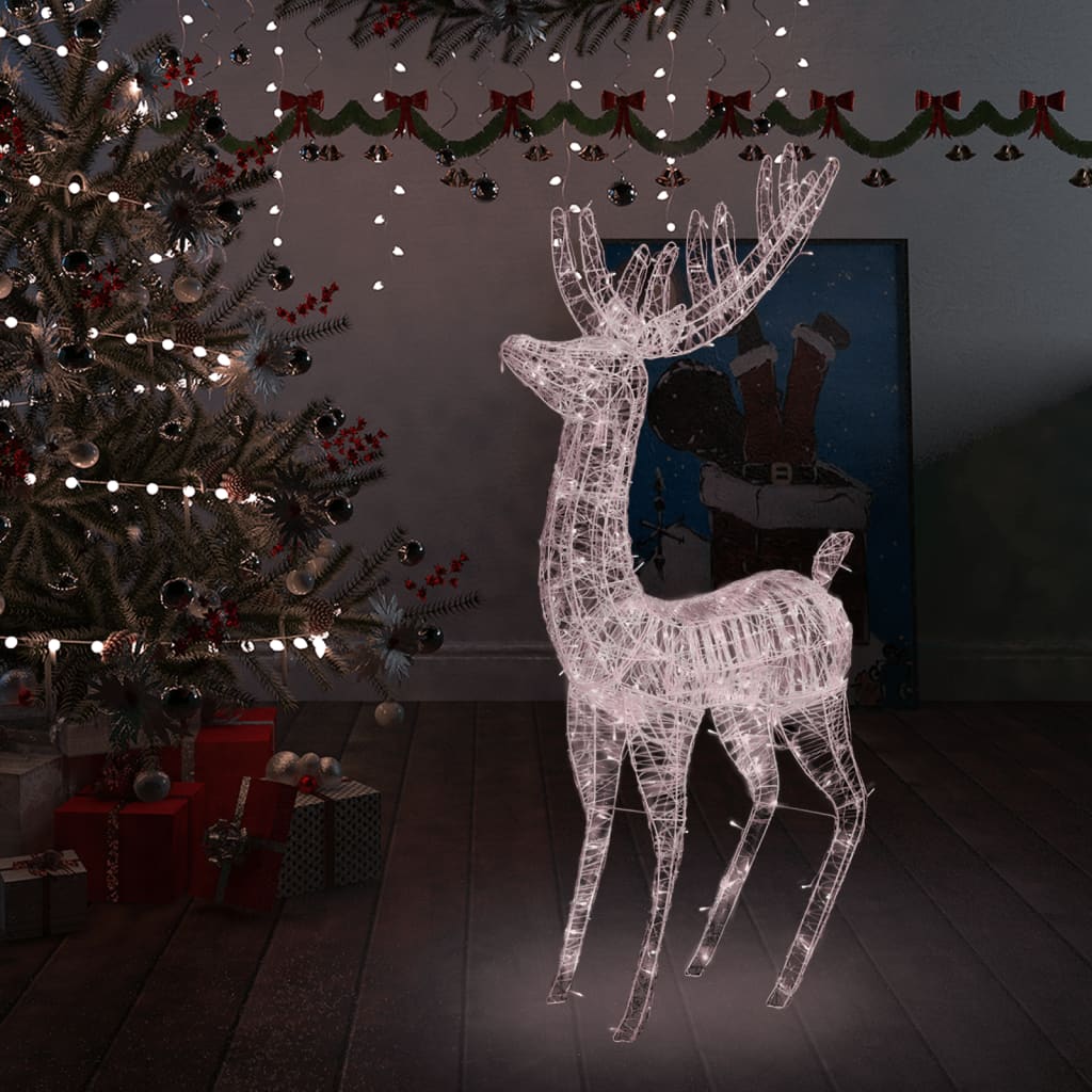 vidaXL XXL akrilni božićni sob 250 LED žarulja 180 cm topli bijeli