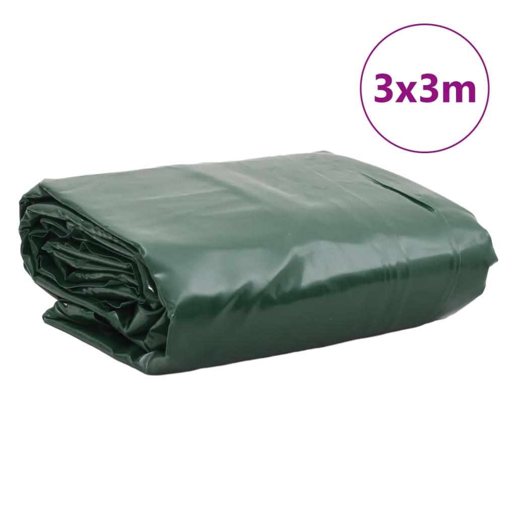 vidaXL Cerada zelena 3 x 3 m 650 g/m²